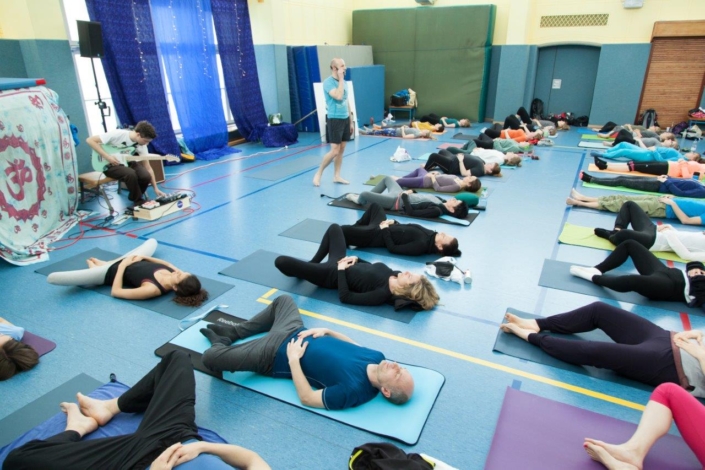 Yogastunde am Leipziger Yogatag